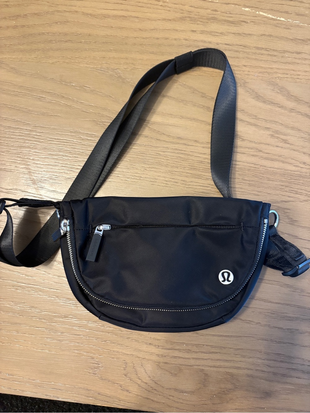 lululemon all night festival bag micro 2L Black Crossbody Belt Bag with gold